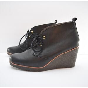 Sperry Top-Sider Shoes Harlow Burnished Leather Wedge Bootie Women's Size 10